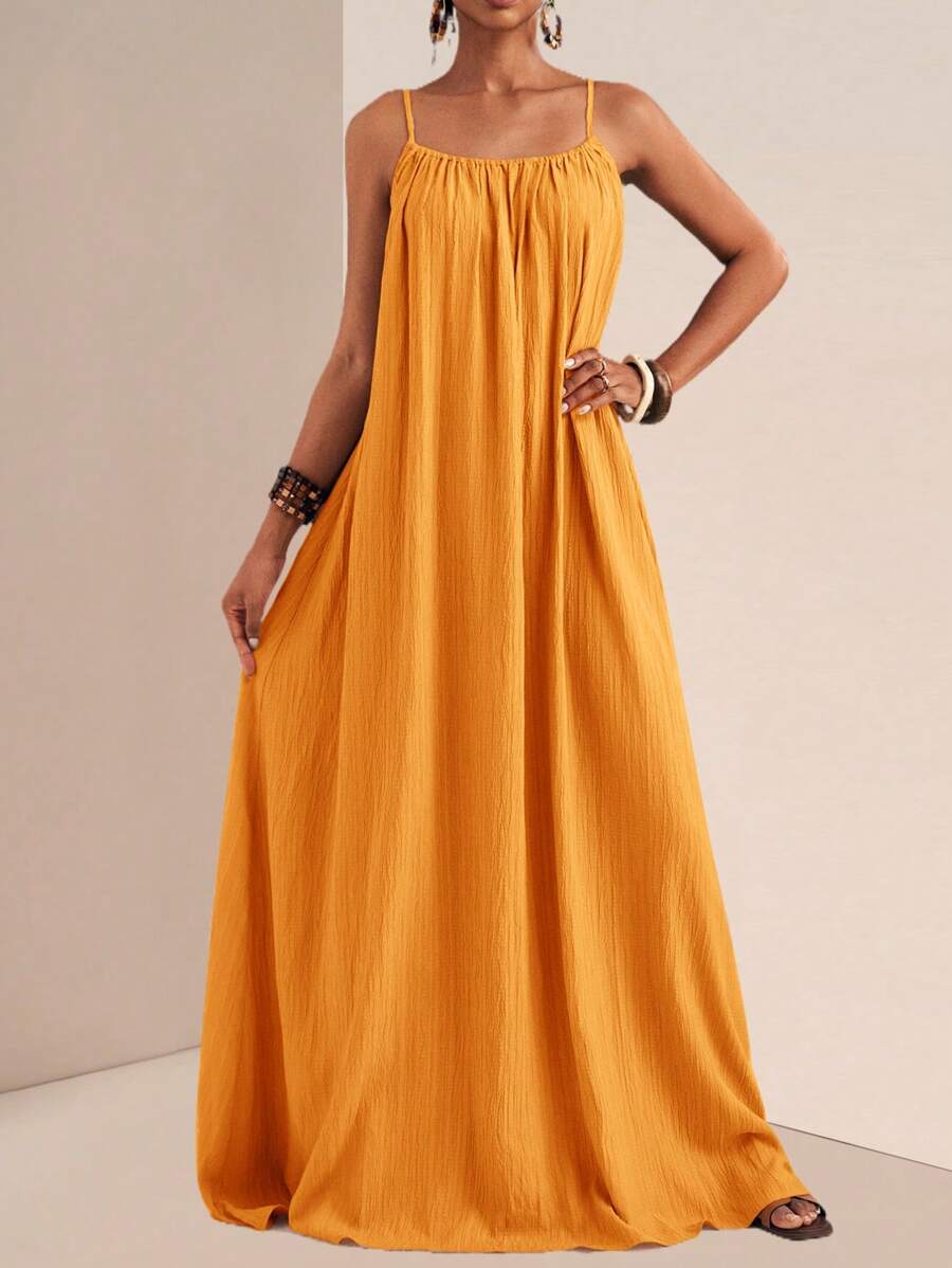 NOMÉA – Boho Flared Maxi Dress Orange_1