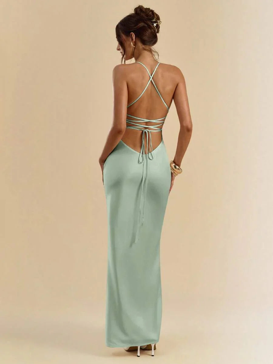 Sélisse – Satin Mermaid Maxi Dress