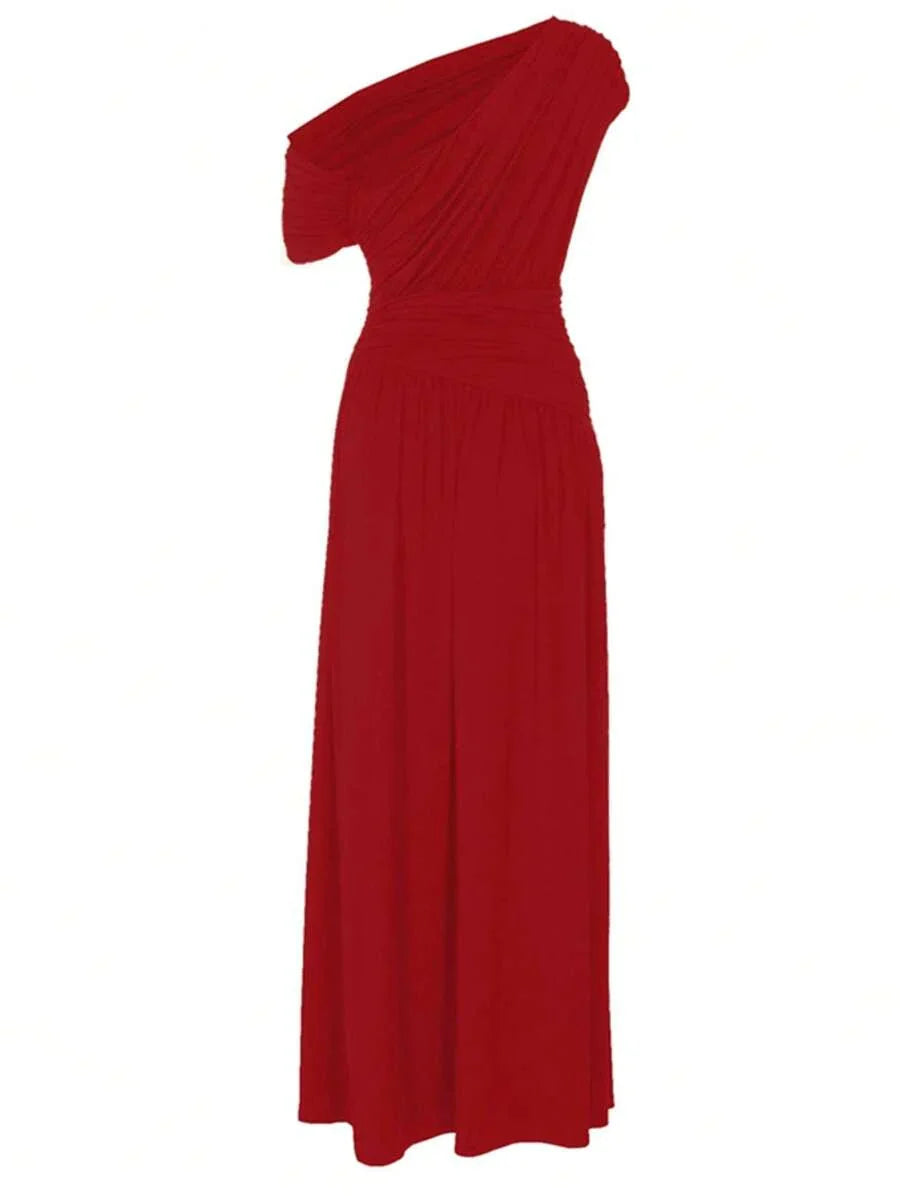 ZÉPHYR — One-Shoulder Ruched Maxi Dress
