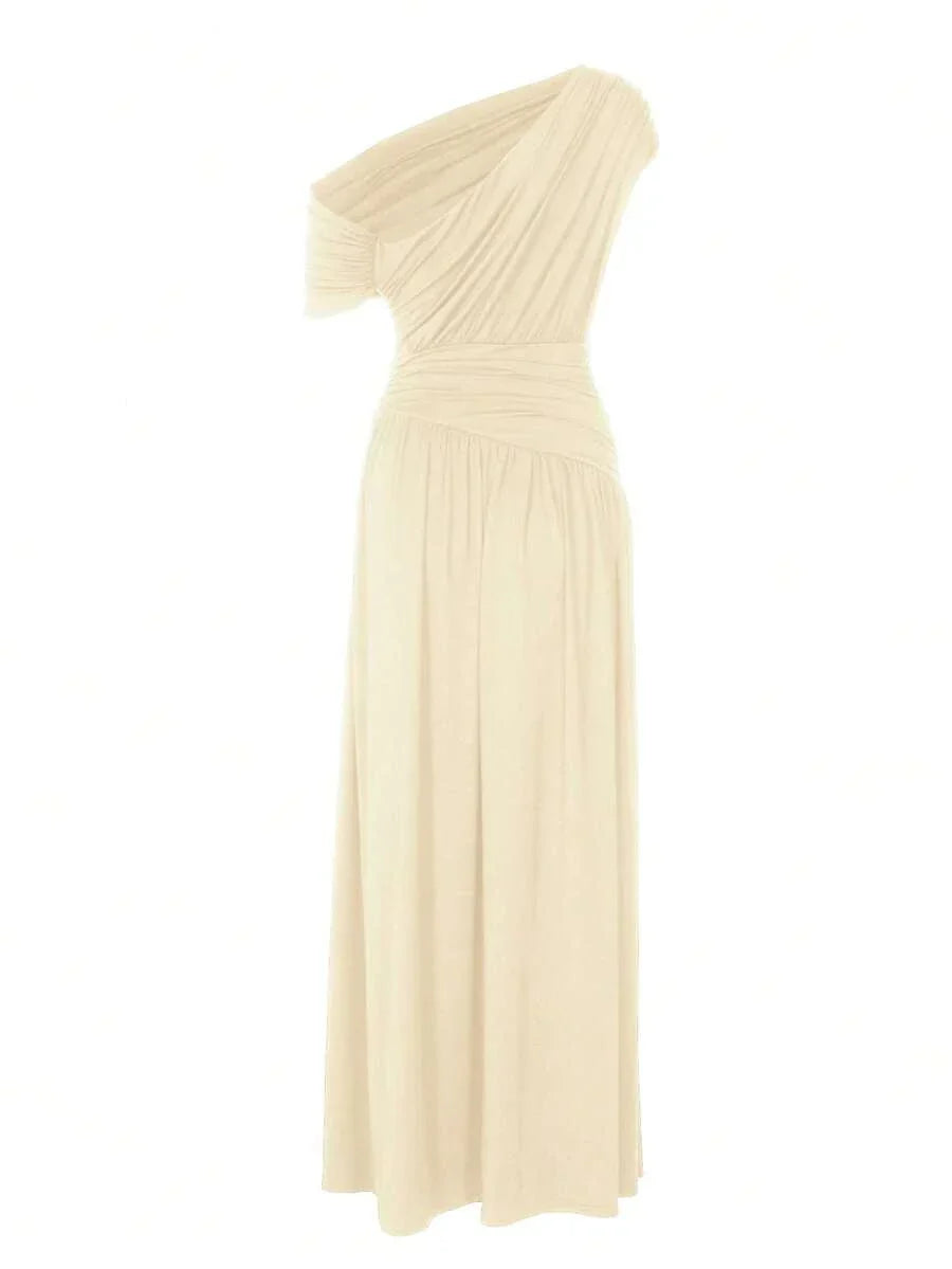 ZÉPHYR — One-Shoulder Ruched Maxi Dress