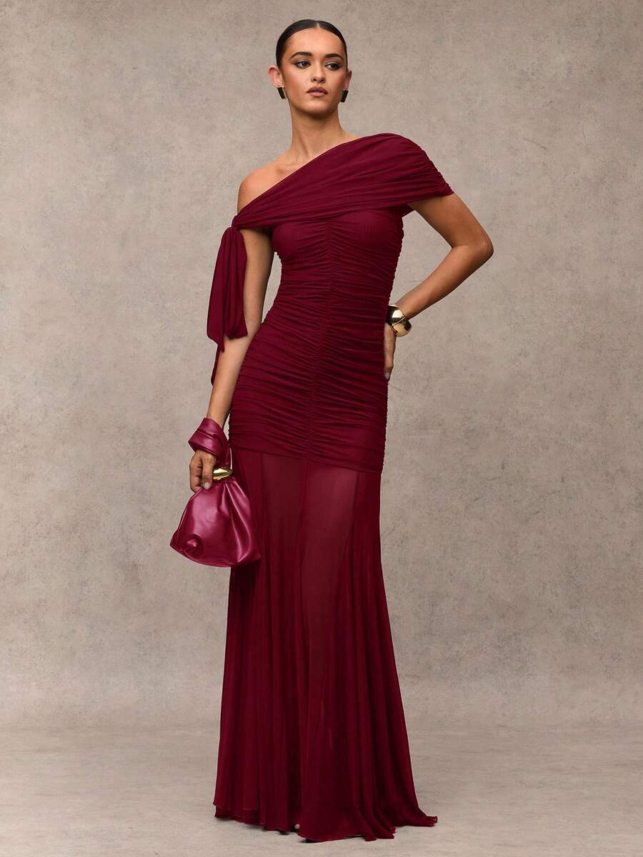 ÉLIRA - Asymmetric Bodycon Maxi Dress