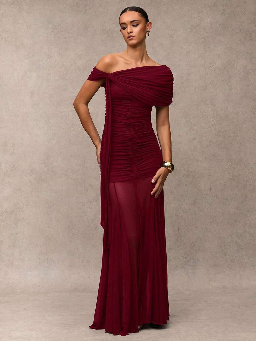 ÉLIRA - Asymmetric Bodycon Maxi Dress