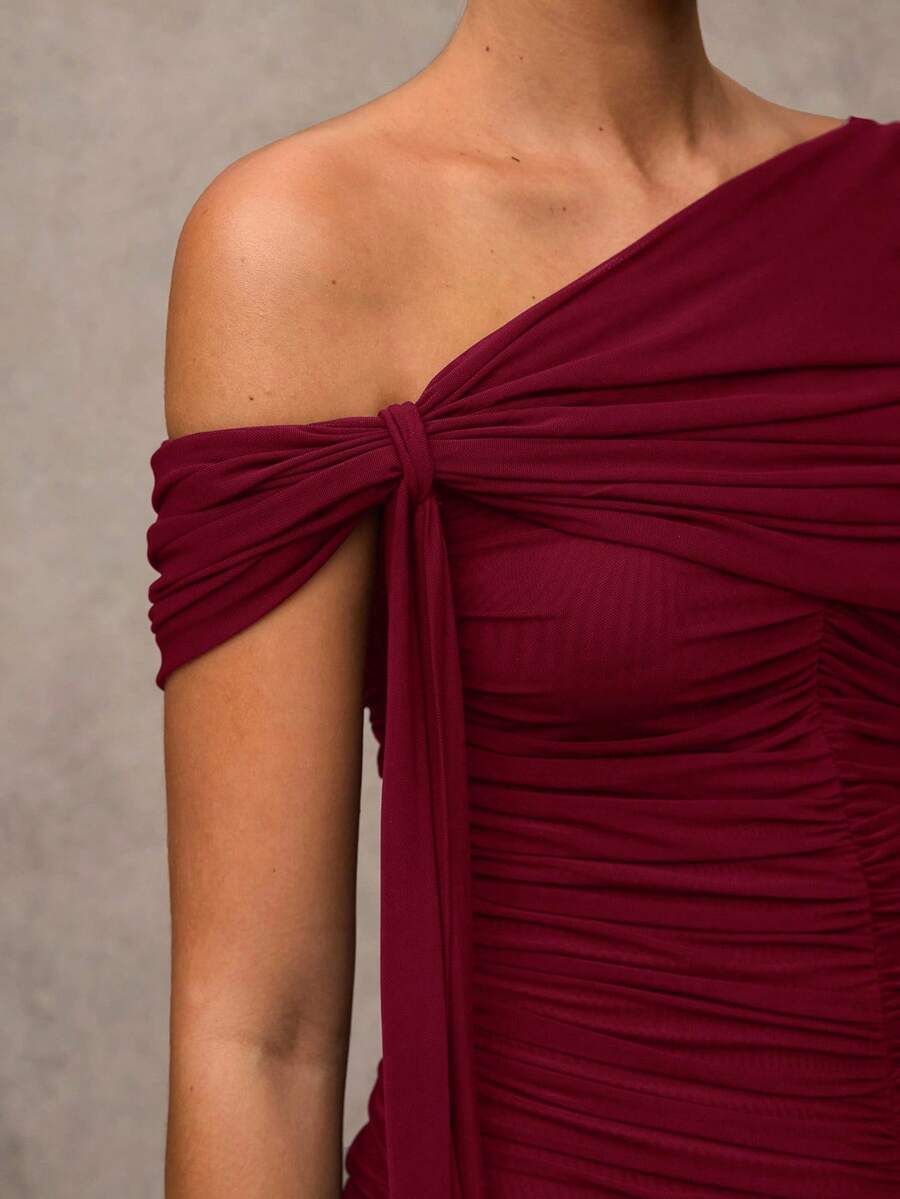 ÉLIRA - Asymmetric Bodycon Maxi Dress