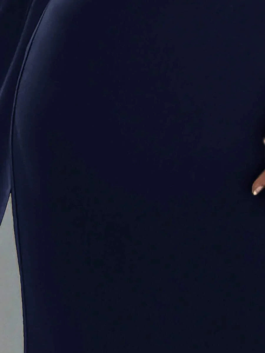 NOIREL - Asymmetric One Shoulder Bodycon Maxi Dress
