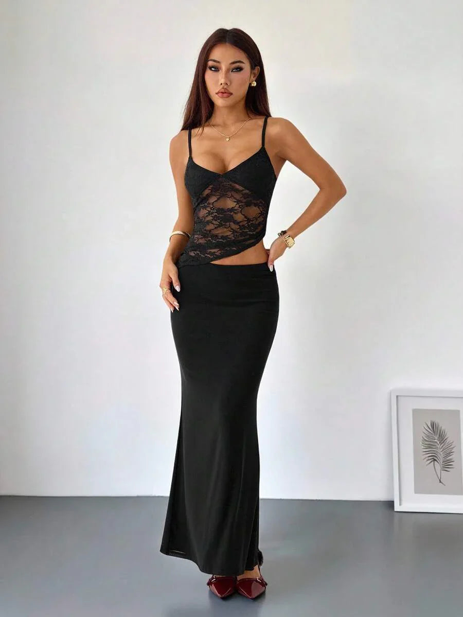 VELISSE - Lace Bodycon Maxi Dress