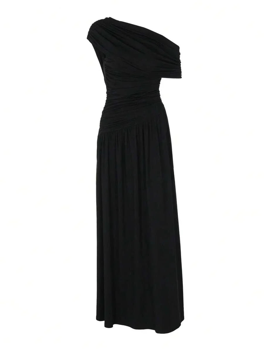 ZÉPHYR — One-Shoulder Ruched Maxi Dress