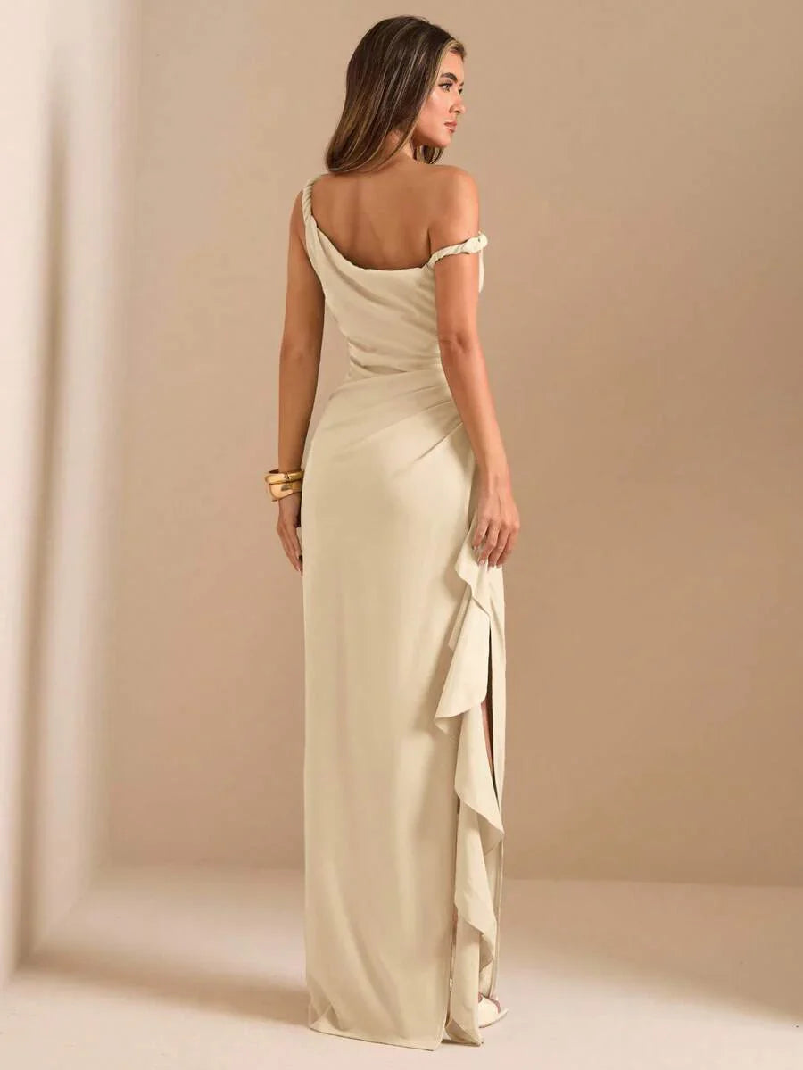 ROUELLE - One Shoulder Ruched Maxi Dress