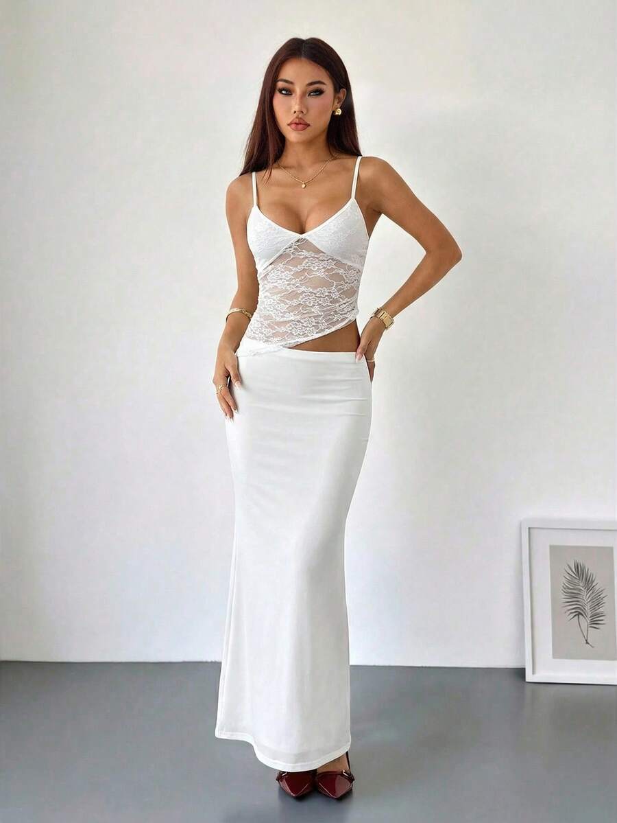 VELISSE - Lace Bodycon Maxi Dress