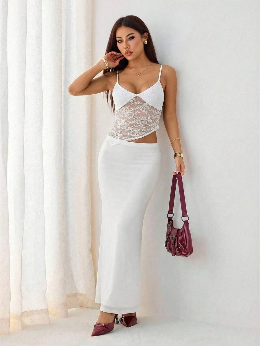 VELISSE - Lace Bodycon Maxi Dress