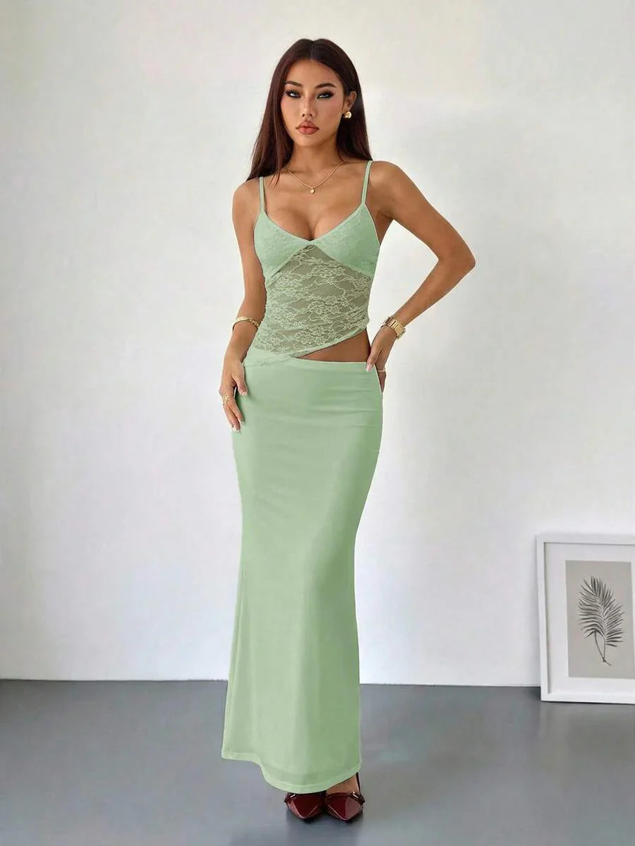VELISSE - Lace Bodycon Maxi Dress
