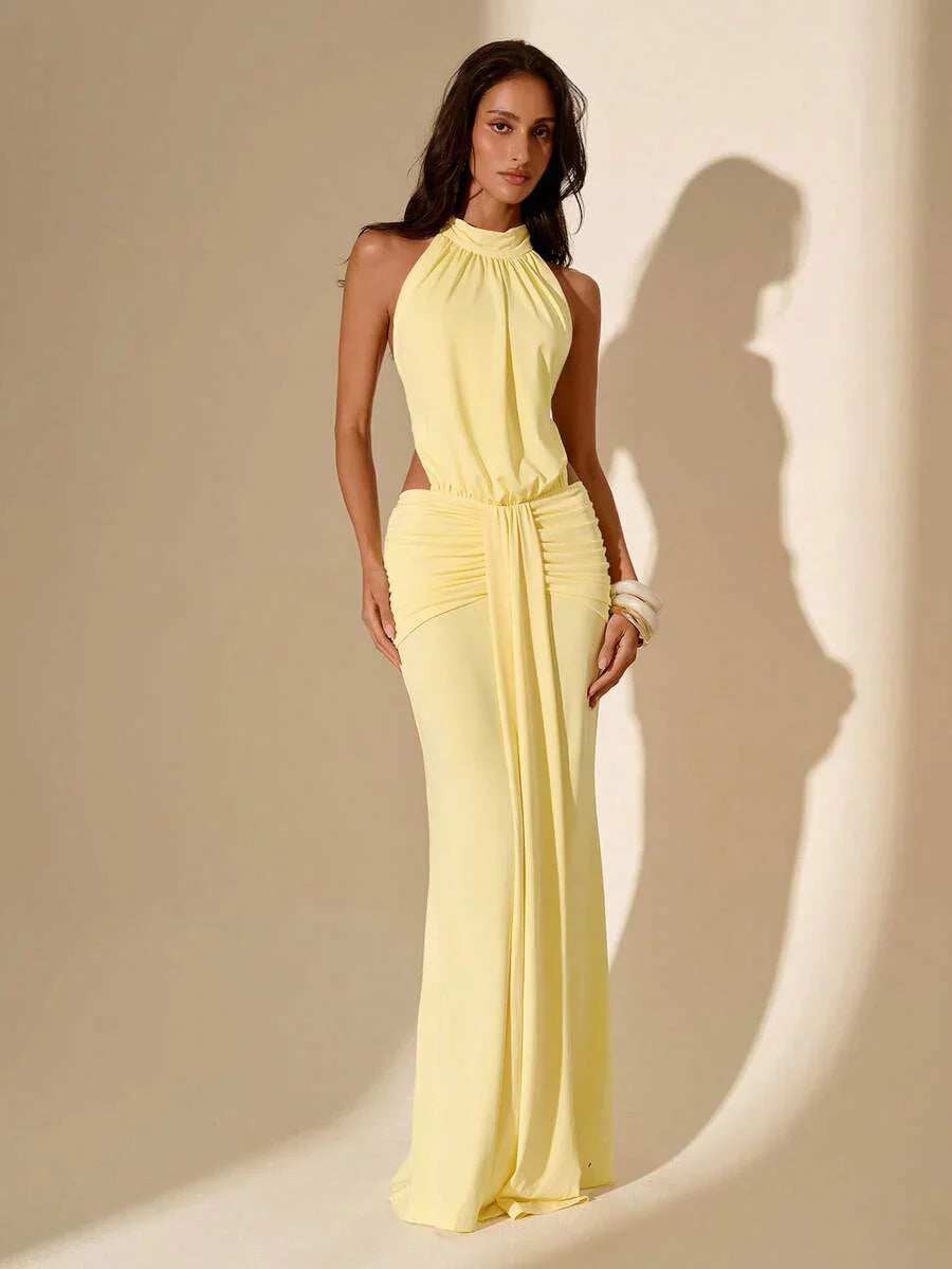 AULÉA - Halter Neck Maxi Dress