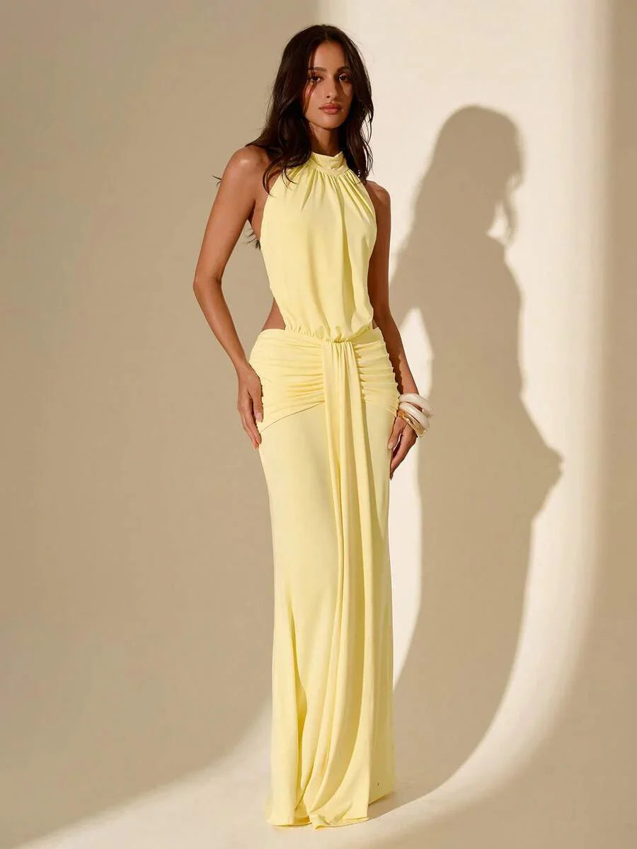 AULÉA - Halter Neck Maxi Dress