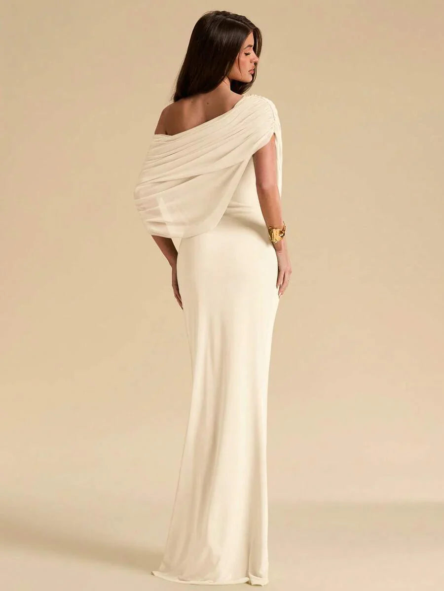 AURÉA - Off Shoulder Ruched Bodycon Maxi Dress