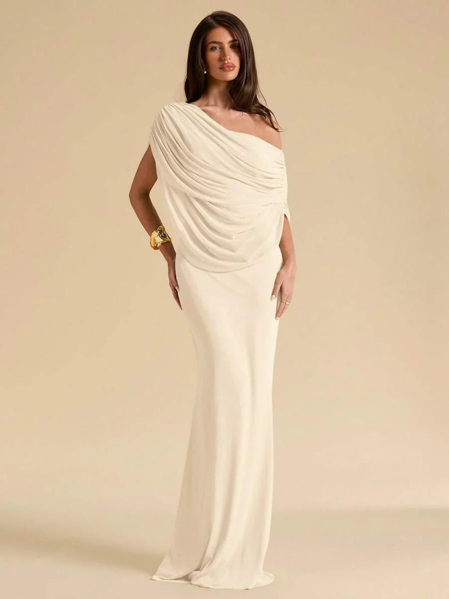 AURÉA - Off Shoulder Ruched Bodycon Maxi Dress