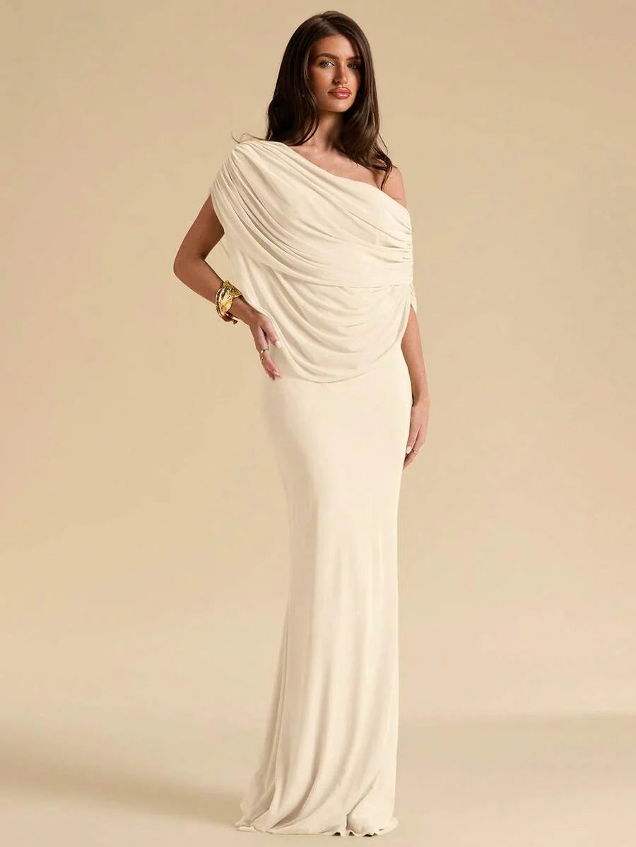 AURÉA - Off Shoulder Ruched Bodycon Maxi Dress