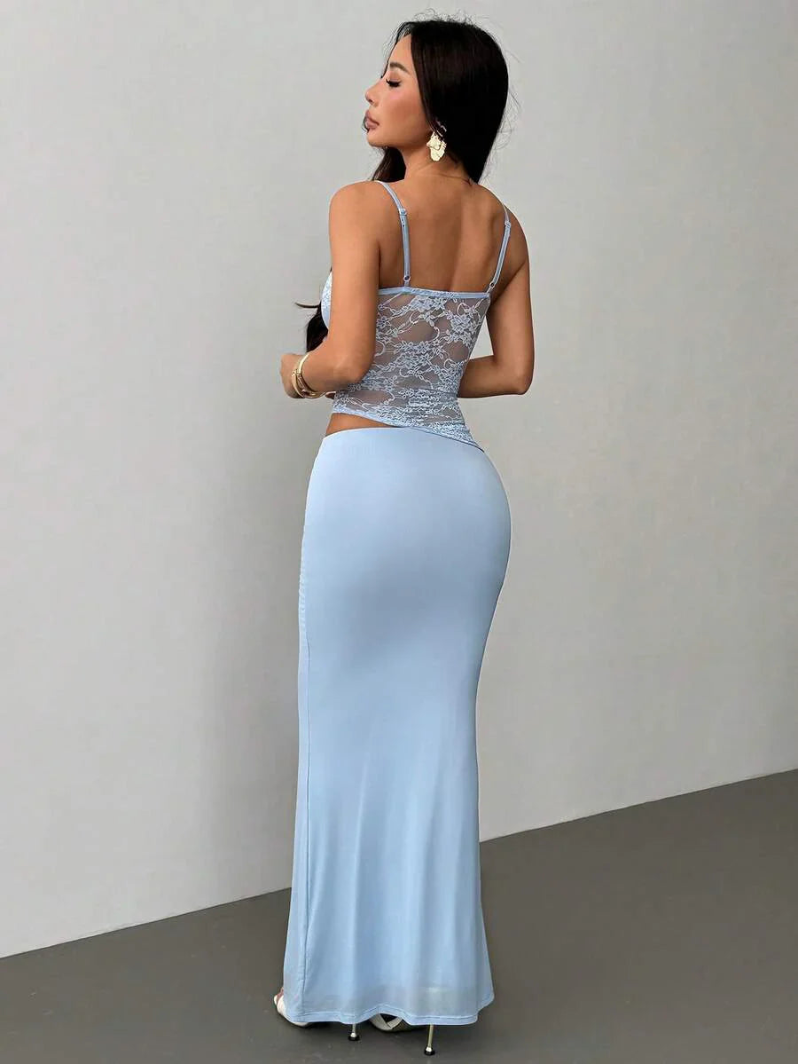 VELISSE - Lace Bodycon Maxi Dress