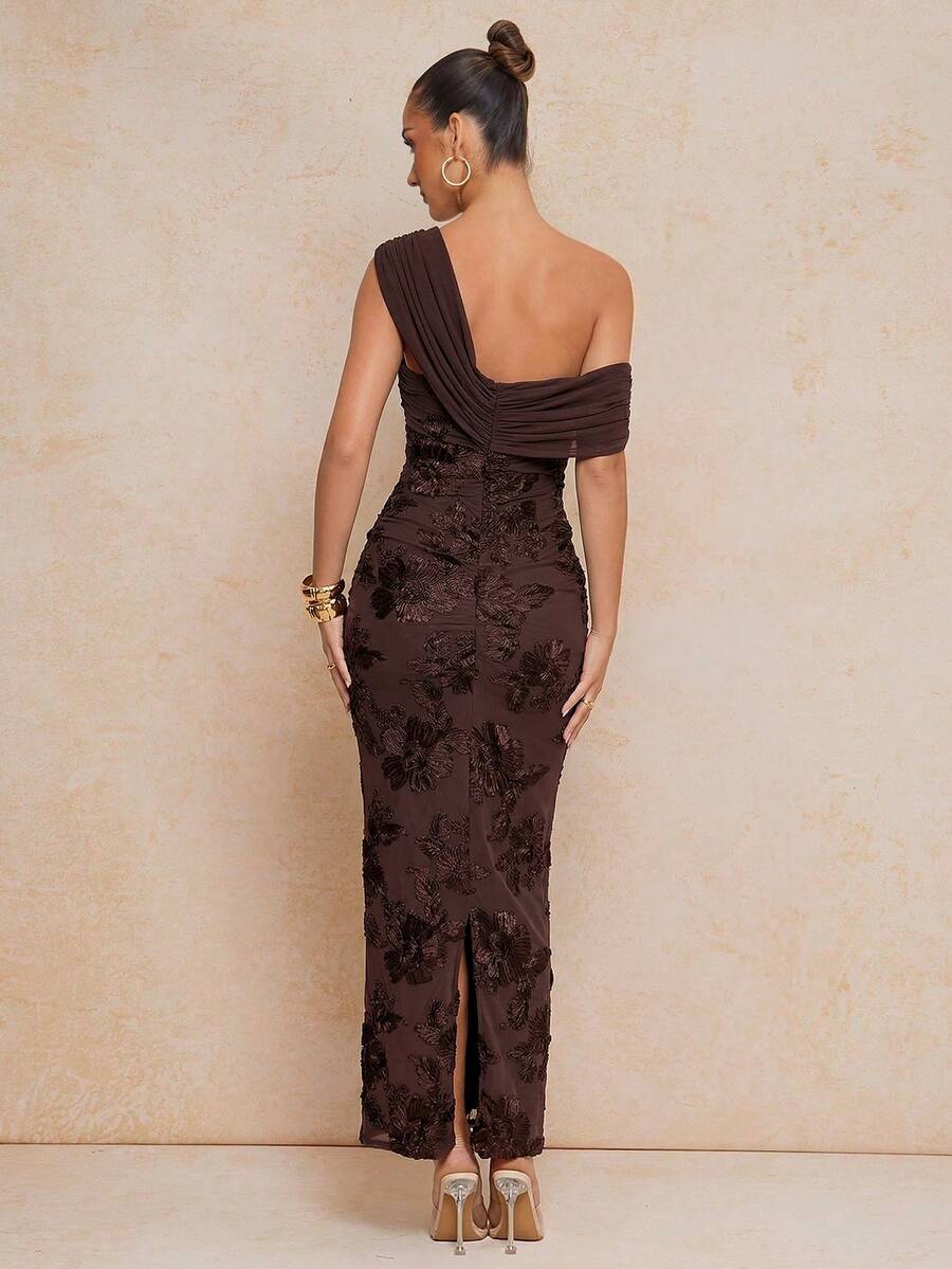 SORELLE - One Shoulder Bodycon Maxi Dress