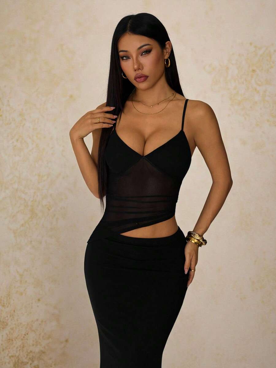 VELISSE - Lace Bodycon Maxi Dress