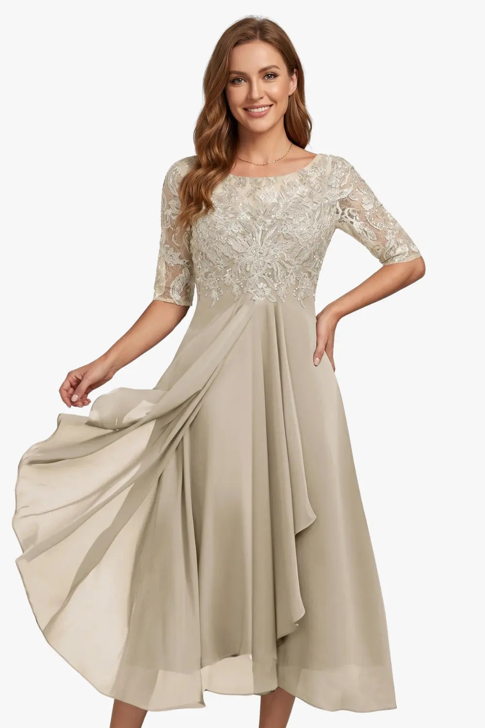 Women's Embellished Wedding Guest Dress | Midi